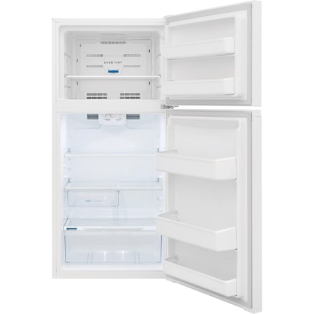 Frigidaire EvenTemp 13.9 cu. ft. Top Mount Refrigerator with Glass Shelves and Humidity-Controlled Crispers FFTR1425VW